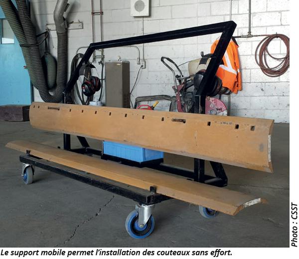 Support pour l'installation des lames de niveleuse | APSAM