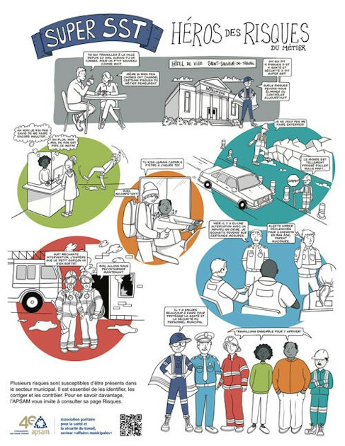 Planche 1 – Super SST – Héros des risques du métier | APSAM