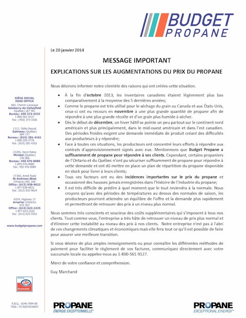 Message Important PRIX 2014 01 20