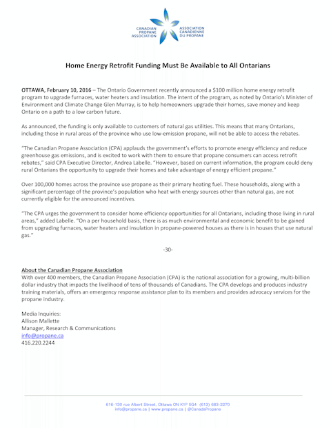 Ontario Home Energy Retrofit E 1