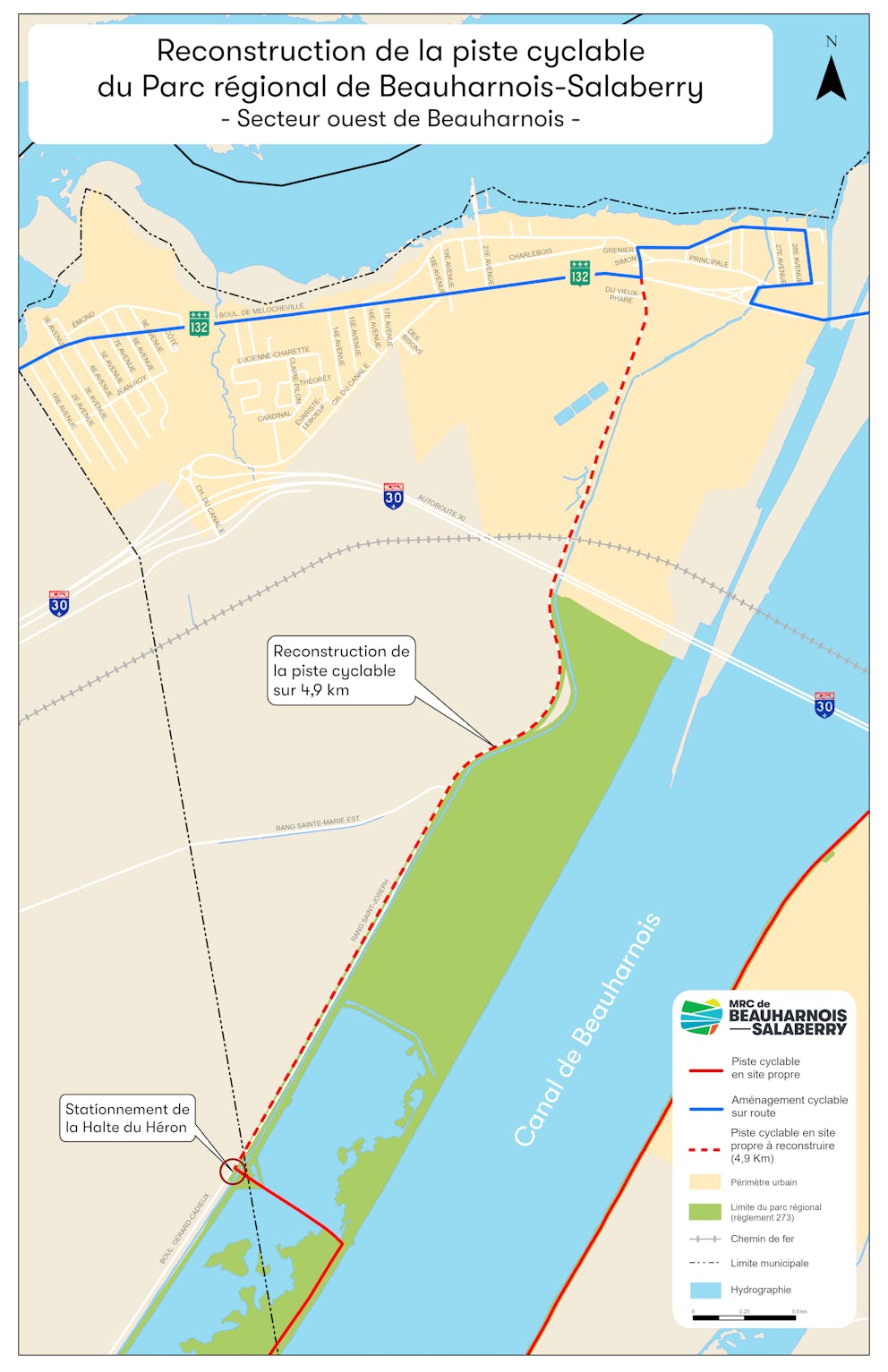 Une piste cyclable fort attendue à Beauharnois MRC de BeauharnoisSalaberry