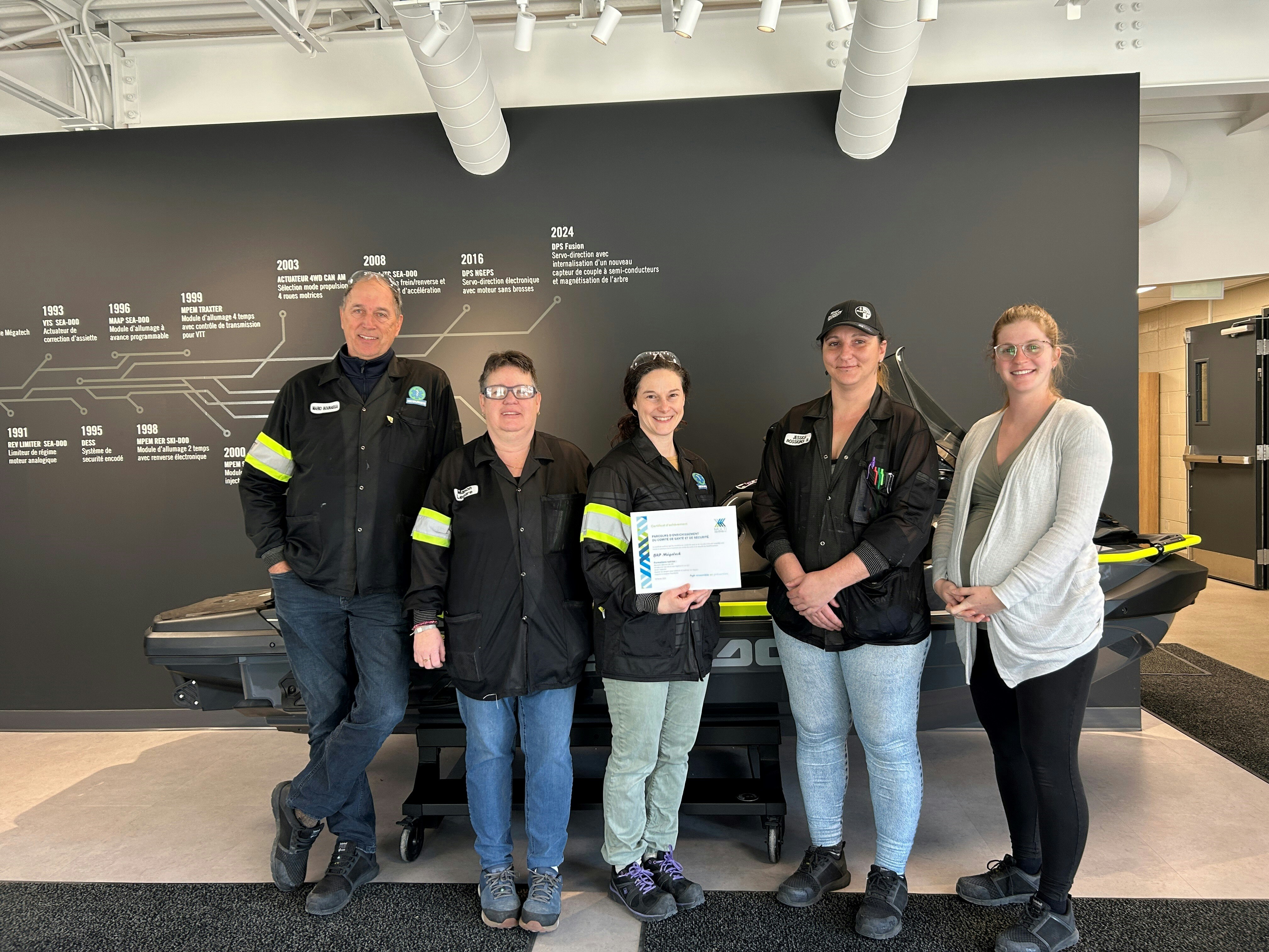 Photo du comité de santé et de sécurité (CSS) de l'entreprise Megatech