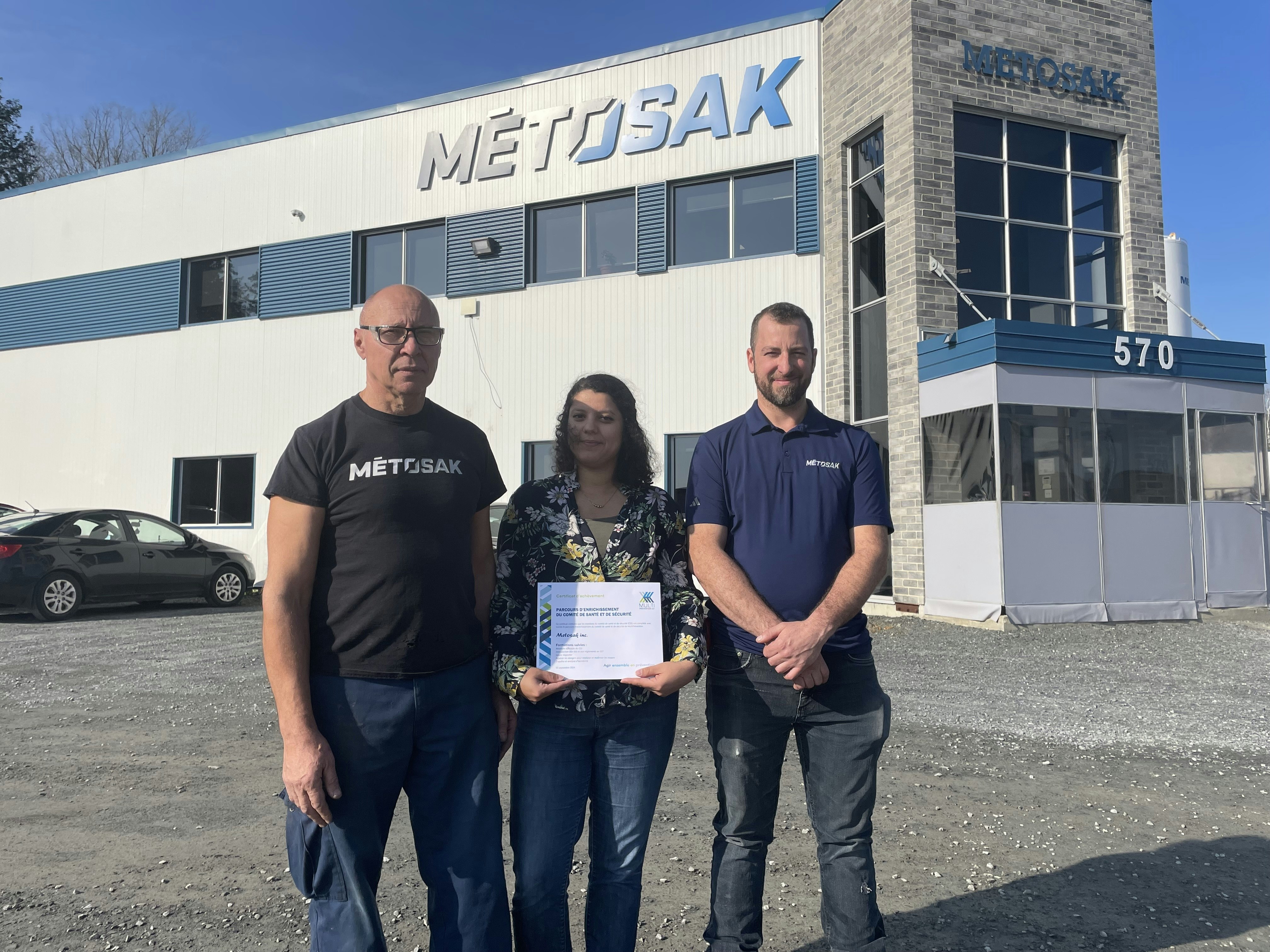 Photo du comité de santé et de sécurité (CSS) de l'entreprise Metosak