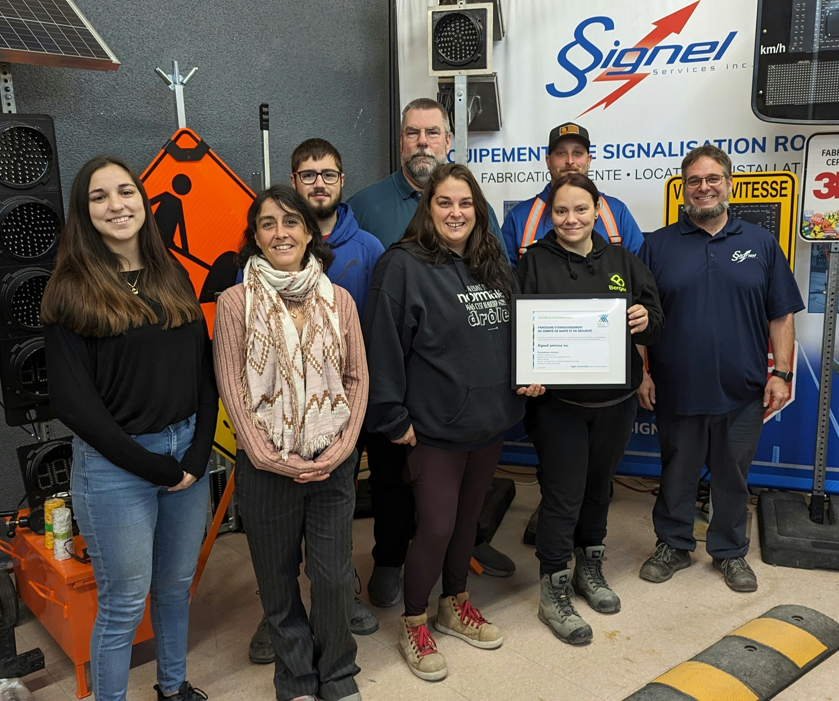 Photo du comité de santé et de sécurité (CSS) de l'entreprise Signel