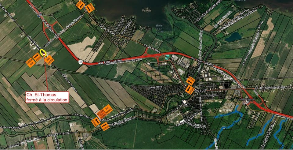 Avis de fermeture – Chemin Saint-Thomas | Ville de Rigaud