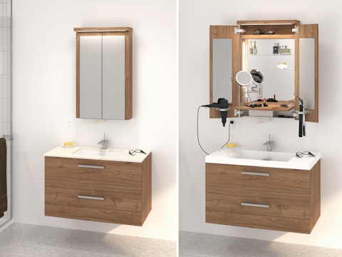 DUO Coiffeuse Ultra Compacte Ouverte Et Fermee M 5 AE T LR RGB 3