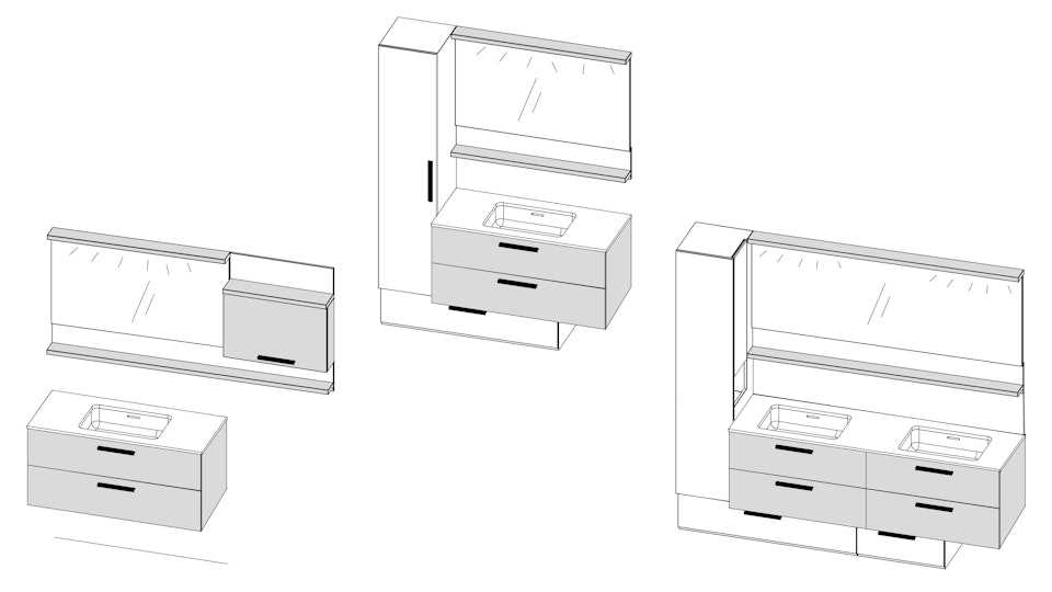 DUO quartz agencements