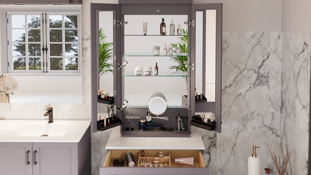 Essenstia Shaker coiffeuse ouverte BM 1455