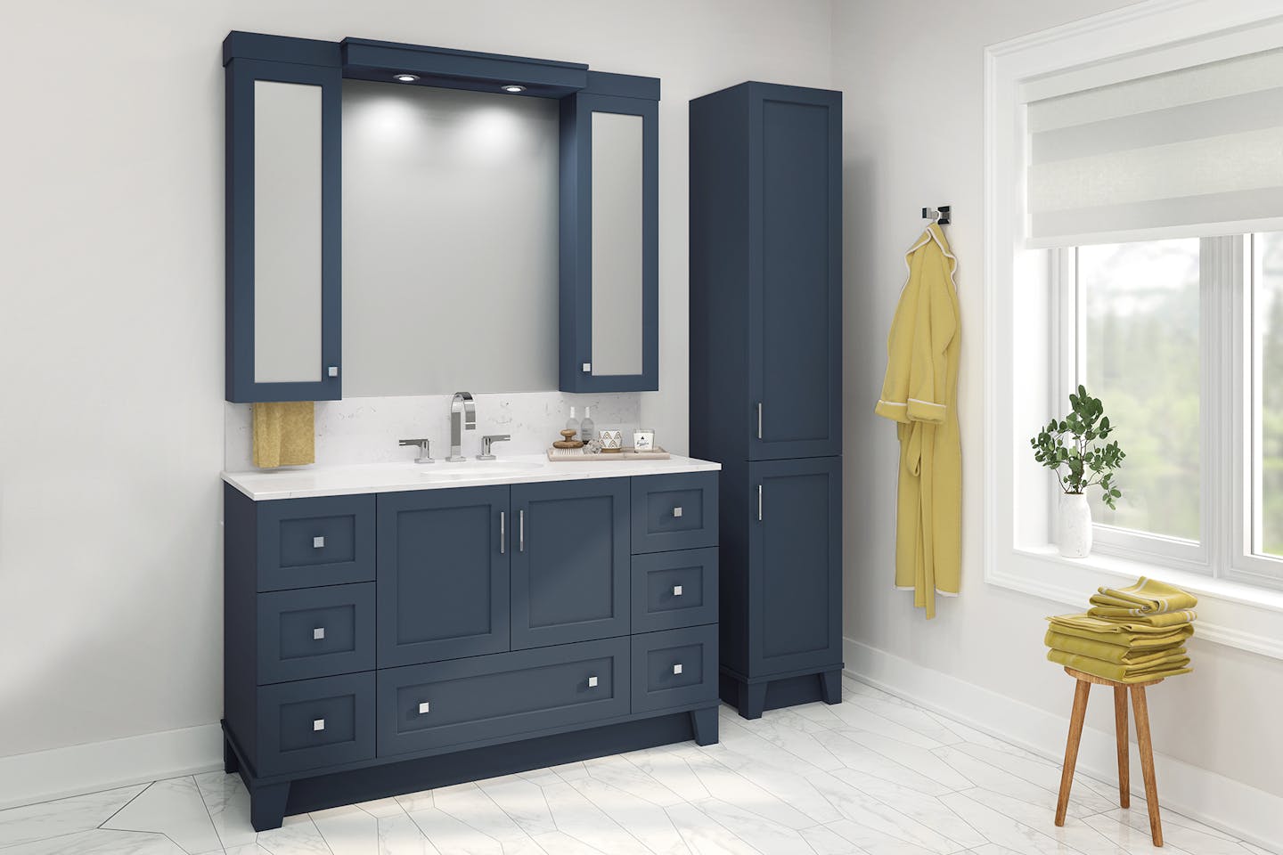 Collection Essentia Shaker Style traditionnel revisité pour SDB