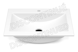 Lavabo encastre Pure Solid Delphes 27x19x075 DSE26190 face disc