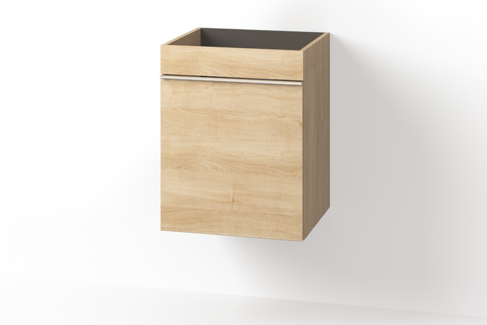 Off-centered wall-mount vanity with 1 door | Vanico-Maronyx