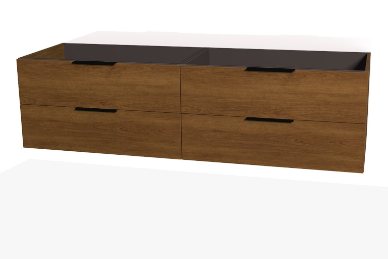 Double centered vanity with 2 drawers for 2 sinks | Vanico-Maronyx