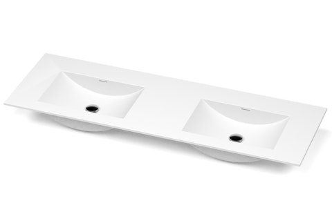 Plan lavabo Pure Solid Delphes double PD00002 A angle