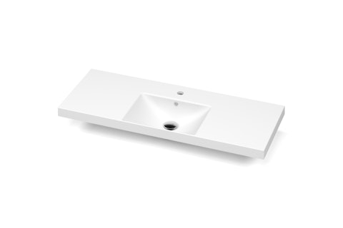 Plan lavabo Pure Solid Mini 16 2po centre MLOC3616 angle