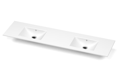 Plan lavabo Pure Solid Mini double PM00002 A angle