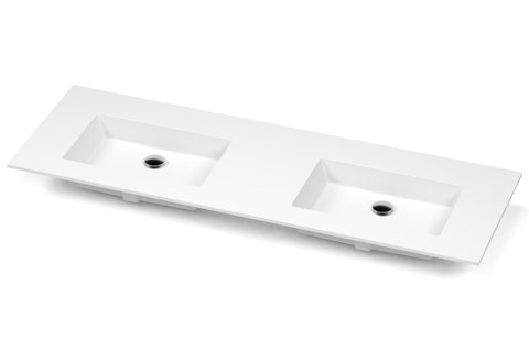 Plan lavabo Pure Solid Muse double PM00002 B angle