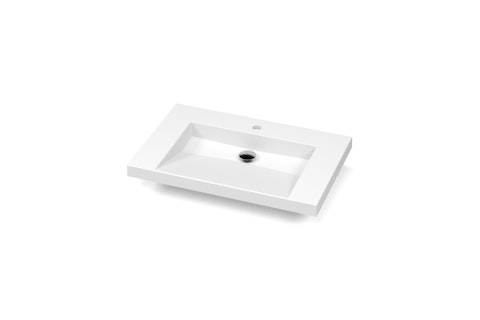 Plan lavabo Pure Solid U 2po DCUCL30 C angle