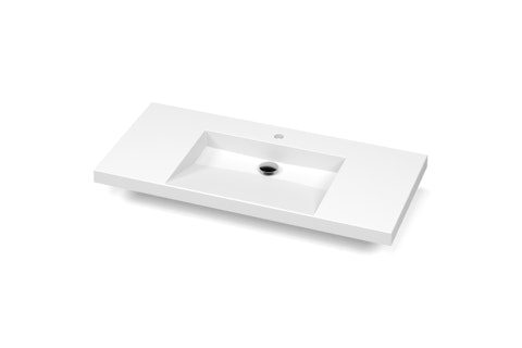 Plan lavabo Pure Solid U 2po DCUCL42 C angle