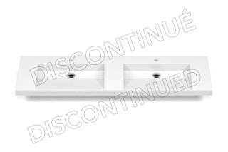 Plan lavabo Pure Solid U 2po DCUCL60 C double face disc