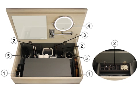 Vanico Axis bas coiffeuse interieur