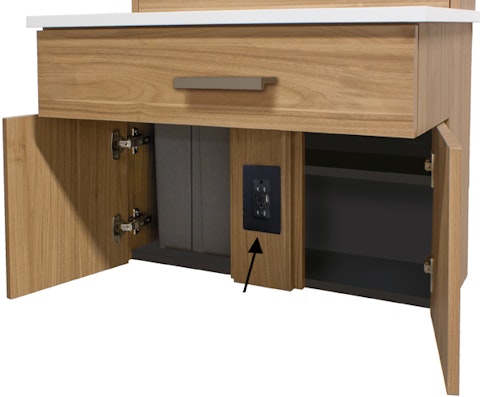 Vanico Duo coiffeuse bas GFCI