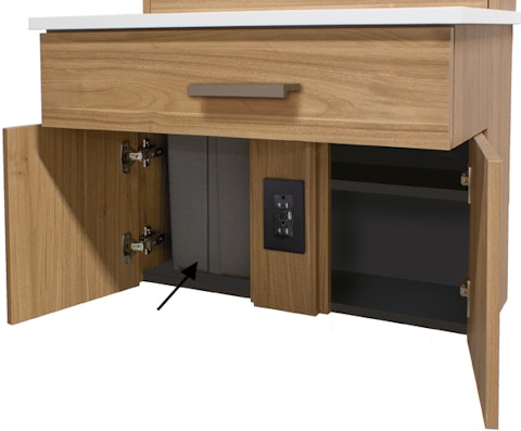 Vanico Duo coiffeuse bas poubelle amovible