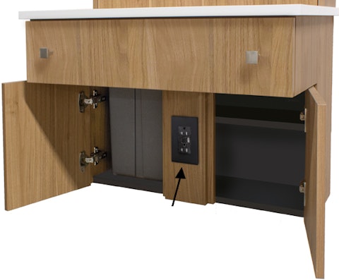 Vanico Essentia coiffeuse bas GFCI