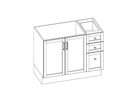 Essentia Trans Shaker meuble lavabo ES90 B113