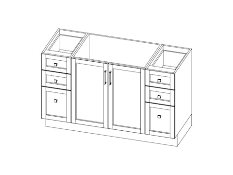 Essentia Trans Shaker meuble lavabo ES90 B432