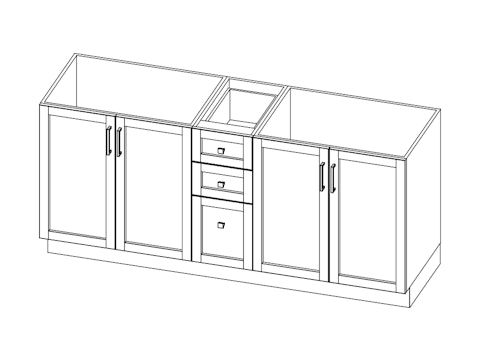 Essentia Trans Shaker meuble lavabo ES90 B560