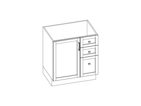 Essentia Trans Shaker meuble lavabo ES90 B955