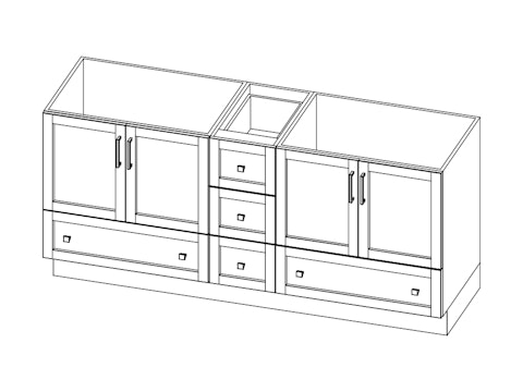 Essentia Trans Shaker meuble lavabo ES90 B994