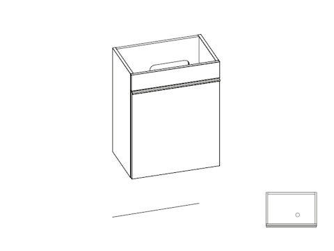 Mini 12 meuble lavabo M12 GA112
