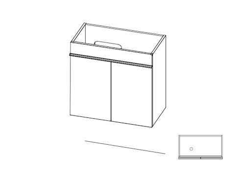 Mini 12 meuble lavabo M12 PA113