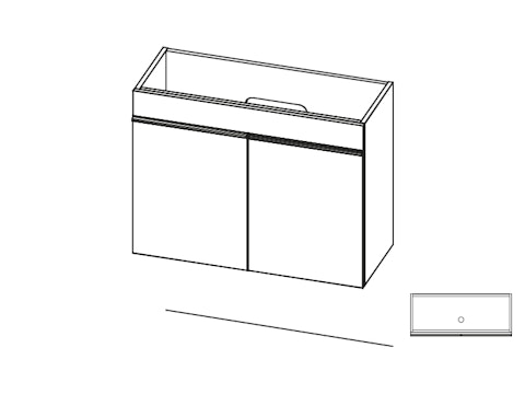 Mini 12 meuble lavabo M12 PA400
