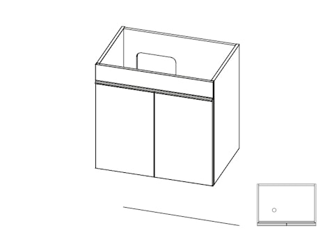 Mini 16 meuble lavabo M16 PA113
