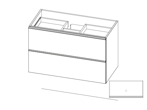 Mini 18 meuble lavabo M18 TA400