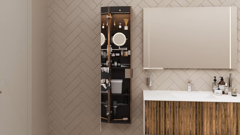 Skyline coiffeuse pour pharmacie allongée